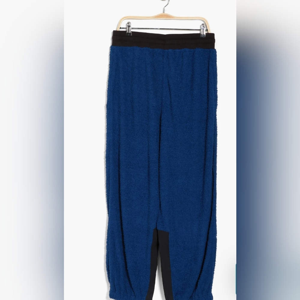 NWT Free People Movement Blue Cuddle Up Fleece Tie Waist Cozy Pants Joggers - Picture 2 of 8
